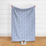 Parrots and Peonies Chinoiserie Blue Small