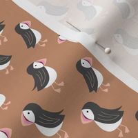 Little puffin friends scandinavian nordic wild animals design kids sienna caramel pink