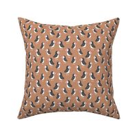 Little puffin friends scandinavian nordic wild animals design kids sienna caramel pink