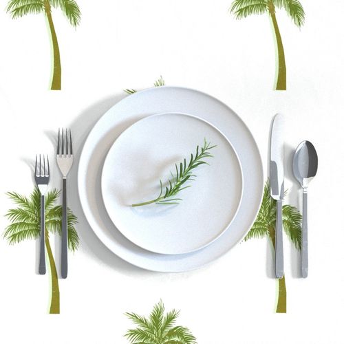 Palm Tree in Greens