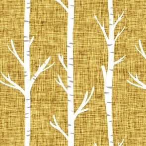 flaxen linen birch trees