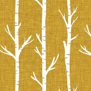 gold linen no. 1 birch trees