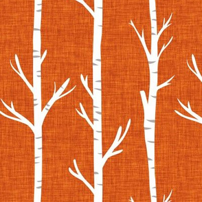 tangerine linen no. 1 birch trees