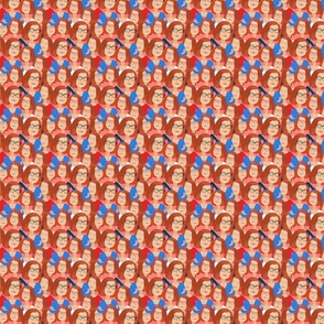 Julia Gillard caricature fabric tiny