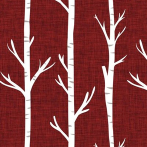 merlot linen birch trees