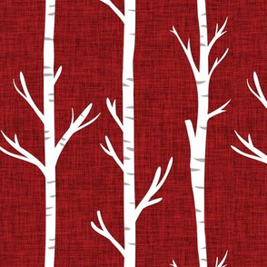 sangria linen birch trees