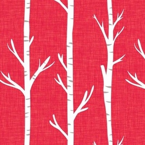 crimson linen birch trees