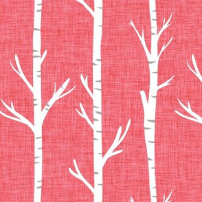 watermelon linen birch trees