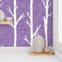 lavender linen no. 2 birch trees