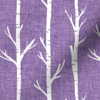 lavender linen no. 2 birch trees