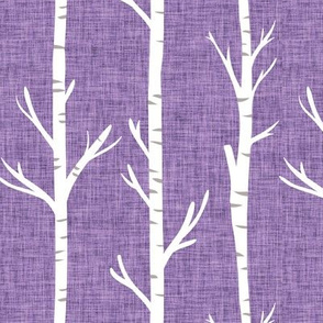 lavender linen no. 2 birch trees