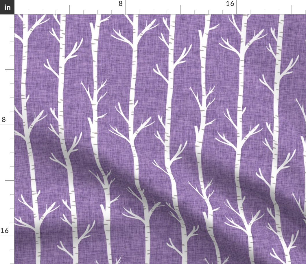 lavender linen no. 2 birch trees