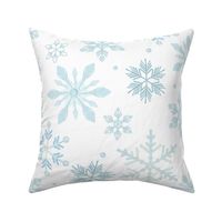 Fluffy Blue Snowflake Pattern