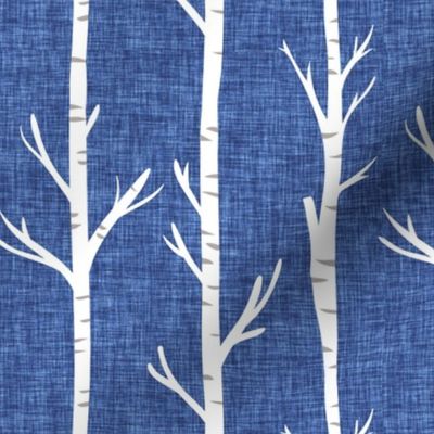 cerulean linen birch trees