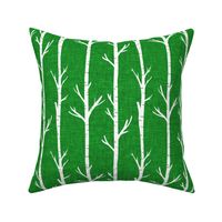 emerald green linen no. 1 birch trees