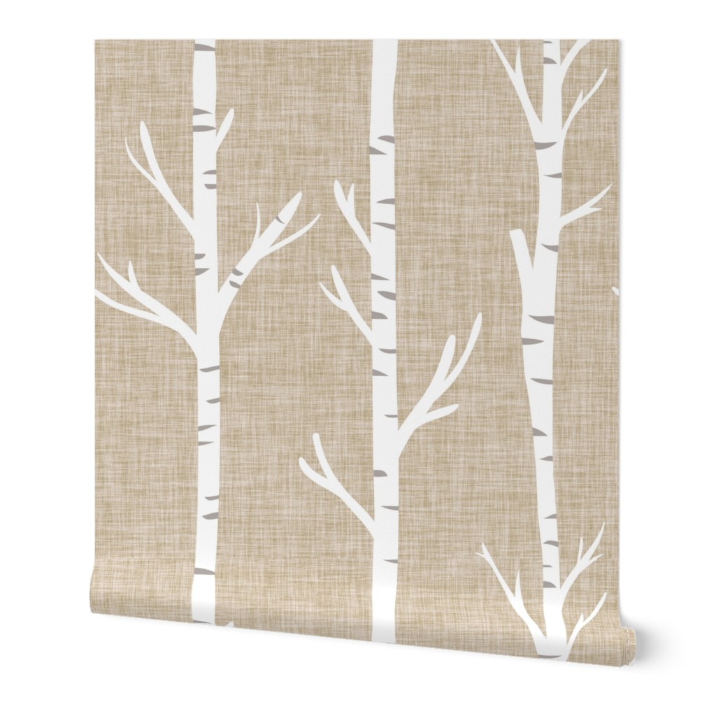 13-2 linen birch trees