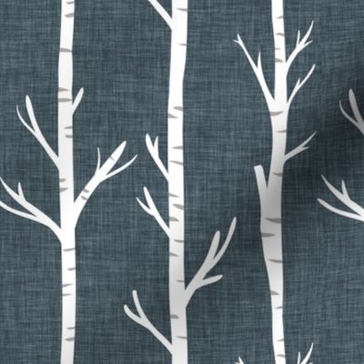 174-15 linen birch trees