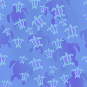 large Herd of Turtles-Royal blue