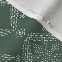 Stitched Tile - Dusty Evergreen - Large