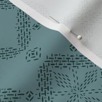 Stitched Tile - Dusty Teal - Large