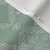 Stitched Tile - Light Sage - Large