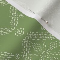 Stitched Tile - Lime - Large