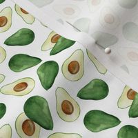 Avocado pattern on white