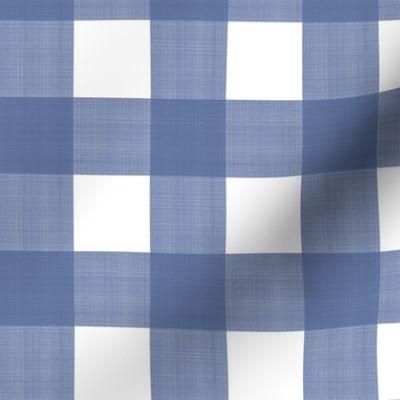 1.5" Periwinkle Blue On white Cross Hatch Plaid