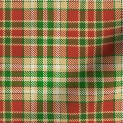 Warm Feelings Plaid in Country Christmas Red Green and Cream