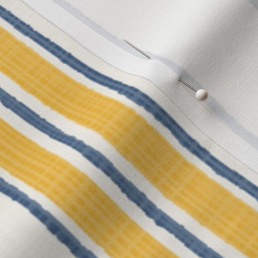 Marigold Blue on Cream Anderson Stripe