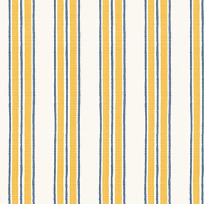 Marigold Blue on Cream Anderson Stripe