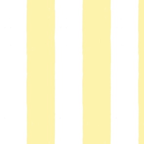 Kirstyn Buttercup Yellow and White Fat Awning Stripes
