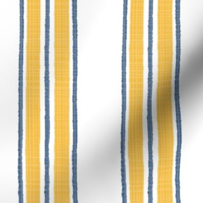 Marigold Blue on White Anderson Stripe