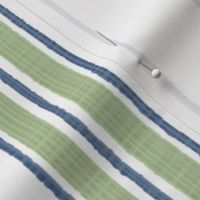 Green Blue on White Anderson Stripe
