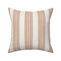 Soft Terracotta and Green  Anderson Stripe