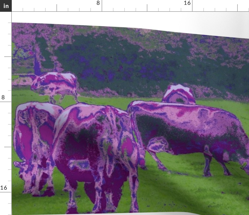 Purple Cows - pillow version