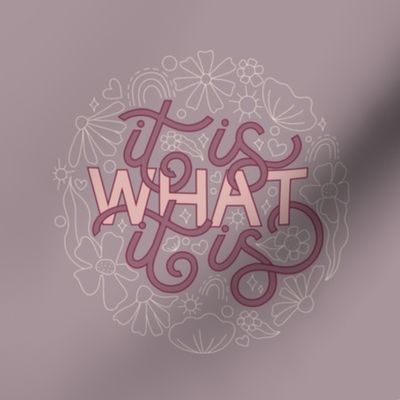 It Is What It Is | Embroidery Template 6” circle