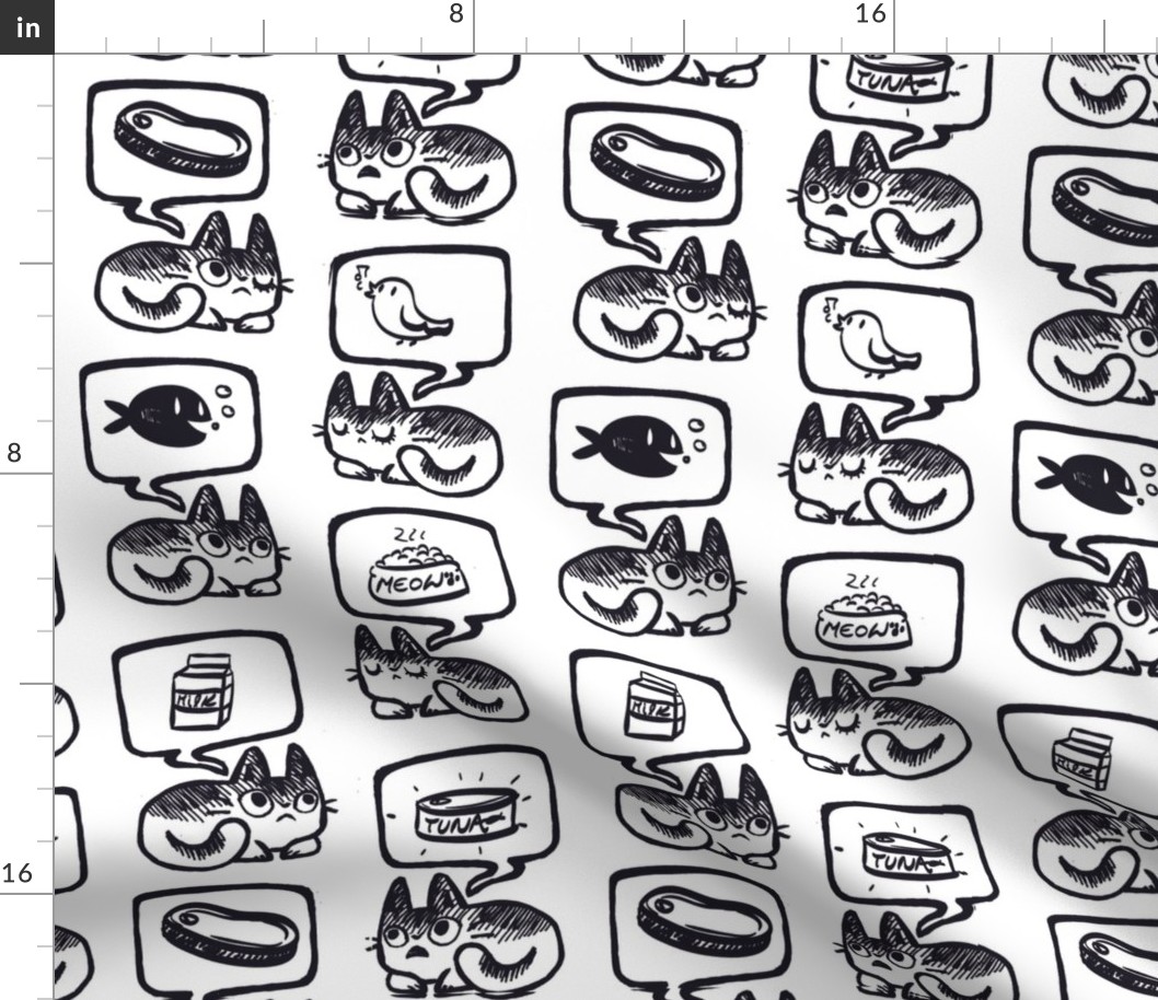 Hungry Cat Pattern