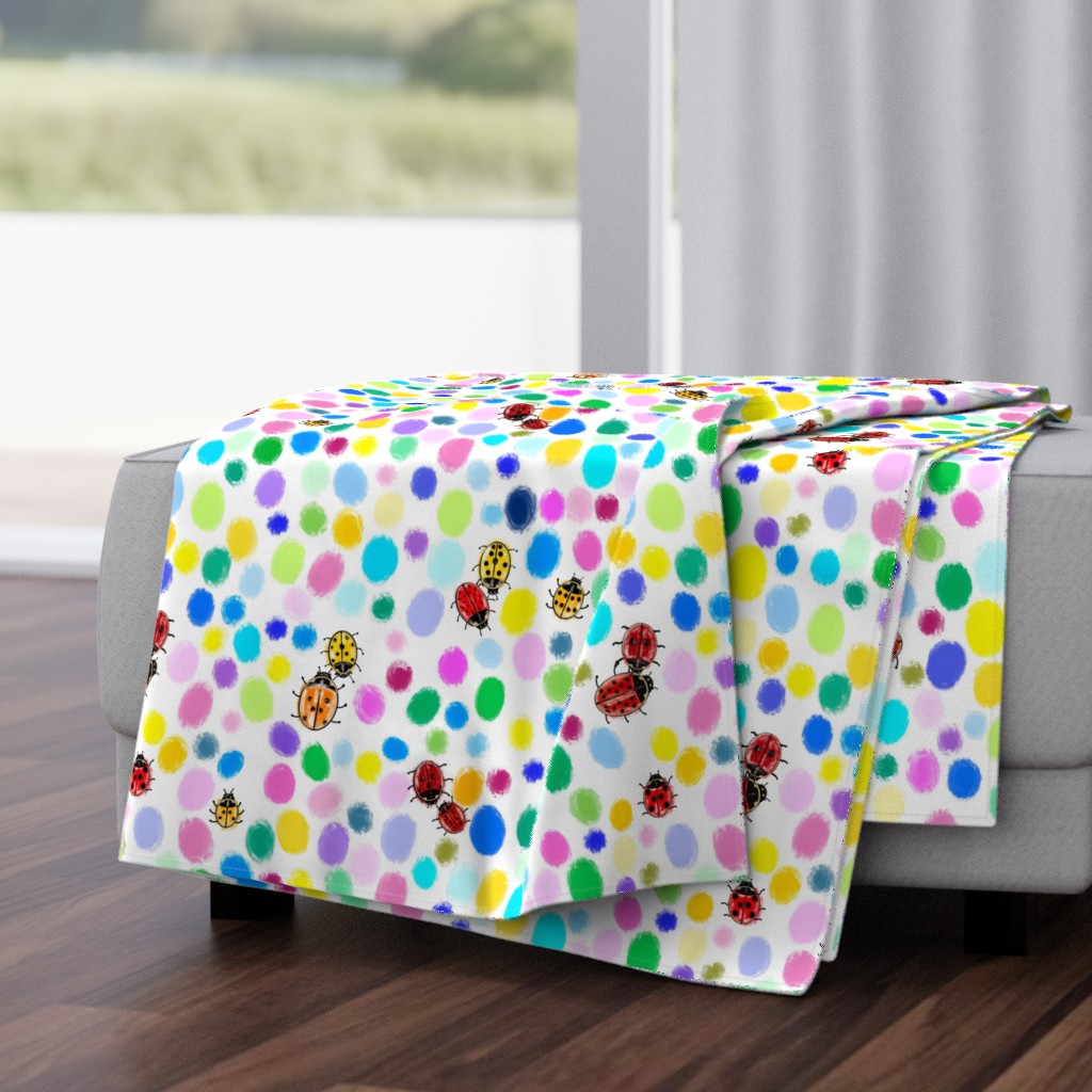 Polka dots and ladybirds pattern - small 