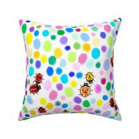 Polka dots and ladybirds pattern - small 