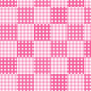 Pink Coral Gingham - checkerboard