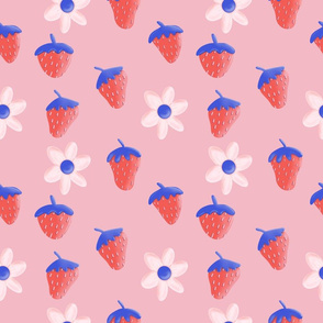 Strawberry and Flower Repeat