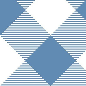 Tartan, Large dark blue-sky and white diagonal with horizontal stripes