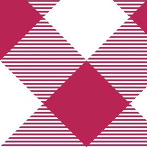 Tartan, Large dark-red and white diagonal with horizontal stripes