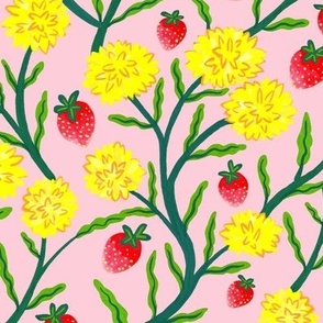 Strawberry & Dandelions Pink