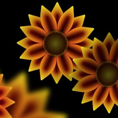 Late Summer Sunflowers (Split Complement)