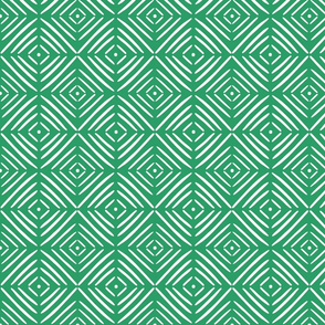 geometric diamonds/Kelly green/small