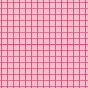 Spring Garden Grid of La La Pink on Fairy Blush Pink