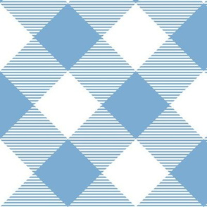 Tartan, Middle blue and white diagonal with horizontal stripes