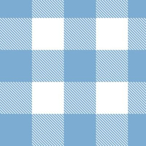 Tartan, Middle Square, blue and  white